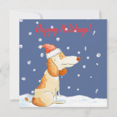 Cute Cartoon Dog - Kerstfeest Kaart (Achterkant)