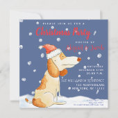 Cute Cartoon Dog - Kerstfeest Kaart (Voorkant)