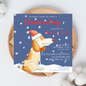 Cute Cartoon Dog - Kerstfeest Kaart
