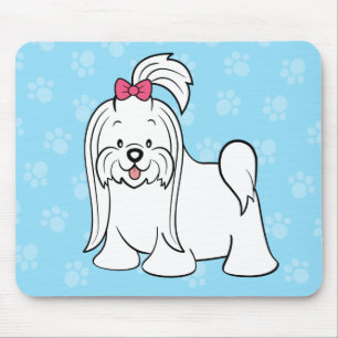 Cute Cartoon Dog Maltese Mousepad Muismat