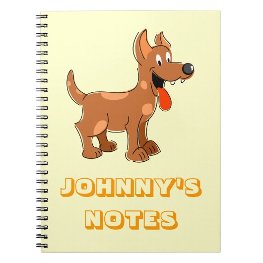 Cute Cartoon Dog notebook Notitieboek (Voorkant)