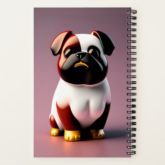 Cute Cartoon Dog Notitieboek (Achterkant)