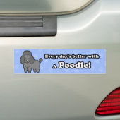 Cute Cartoon Dog Podle Bumpersticker (Op auto)