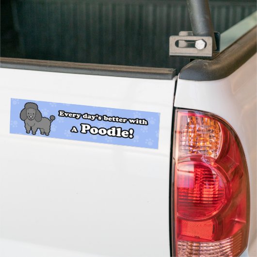 Cute Cartoon Dog Podle Bumpersticker (Op Truck)