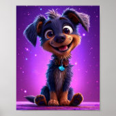 Cute Cartoon Dog Poster (Voorkant)