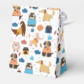 Cute Cartoon Dog Theme Birthday Party Bedankdoosjes (Achterkant)