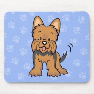 Cute Cartoon Dog Yorkie Mousepad Muismat