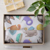 Cute Cartoon Dogs Bowls en Botten ontkoppelen Tissuepapier (Geschenk)