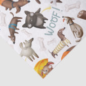 Cute Cartoon Dogs Decoupage Tissuepapier (Detail)