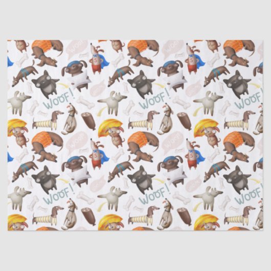 Cute Cartoon Dogs Decoupage Tissuepapier (Voorkant)