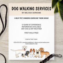 Cute Cartoon Dogs - Dog Walking Services