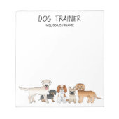 Cute Cartoon Dogs Illustratie - Dog Trainer Notitieblok (Voorkant)