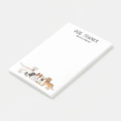 Cute Cartoon Dogs Illustratie - Dog Trainer Post-it® Notes (Schuin)