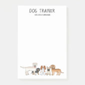 Cute Cartoon Dogs Illustratie - Dog Trainer Post-it® Notes (Voorkant)