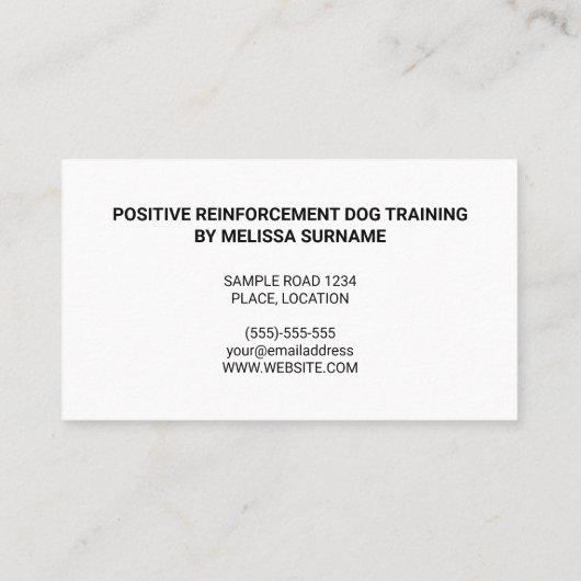 Cute Cartoon Dogs Illustratie - Dog Trainer Visitekaartje (Achterkant)