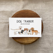 Cute Cartoon Dogs Illustratie - Dog Trainer Visitekaartje