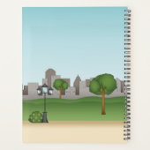 Cute Cartoon Dogs in a Park - Dog Walking Services Planner (Achterkant)