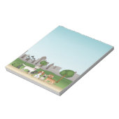 Cute Cartoon Dogs in een parkillustratie Notitieblok (Linkerzijde)