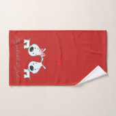 Cute Cartoon Dogs in Love - Personalized Bad Handdoek (Handdoek)