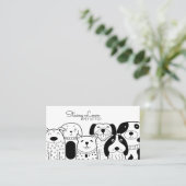 Cute Cartoon Dogs Pet Sitter | Dog Walker Visitekaartje (Staand voorkant)