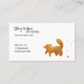 Cute Cartoon Dogs Pet Sitter | Dog Walker Visitekaartje (Achterkant)