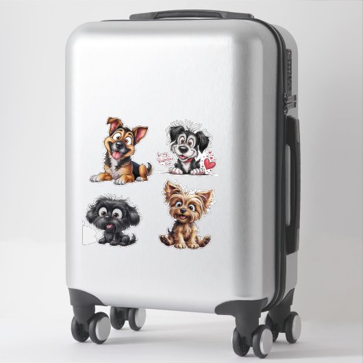 Cute cartoon dogs sticker (Koffer)