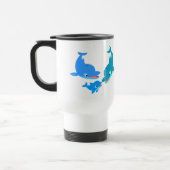 Cute Cartoon Dolphin Familie Reisbeker (Links)