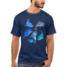 Cute Cartoon Dolphin Pod T-Shirt
