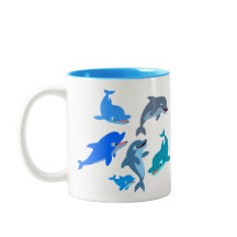 Cute Cartoon Dolphin Pod