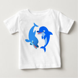 Cute Cartoon Dolphins Baby T-Shirt