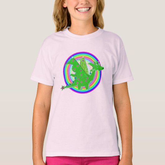 Cute Cartoon Dragon T-shirt (Voorkant)