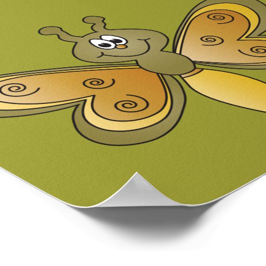 Cute Cartoon Dragonfly Poster (Hoek)