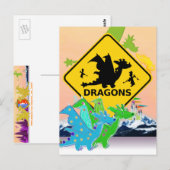 Cute Cartoon Dragons Briefkaart (Voorkant / Achterkant)