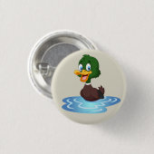 Cute Cartoon Duck Ronde Button 3,2 Cm (Voorkant /achterkant)