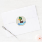 Cute Cartoon Duck Ronde Sticker (Envelop)