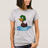 Cute Cartoon Duck T-shirt (Voorkant)