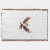 Cute Cartoon Eagle Flying – Friendly Vector Art Deken (Voorkant)