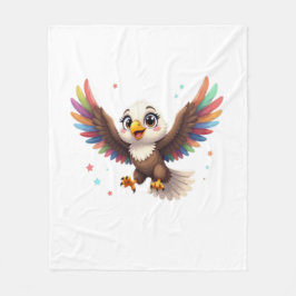 Cute Cartoon Eagle Flying – Friendly Vector Art Fleece Deken