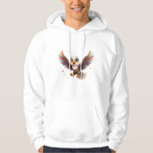Cute Cartoon Eagle Flying – Friendly Vector Art Hoodie (Voorkant)
