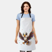 Cute Cartoon Eagle Flying – Friendly Vector Art Schort (Gedragen)