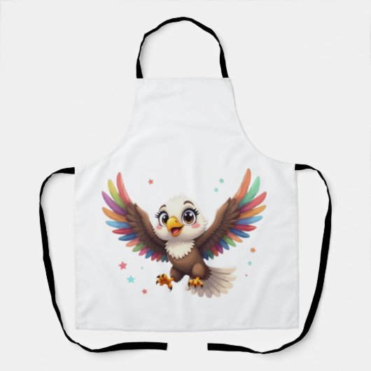 Cute Cartoon Eagle Flying – Friendly Vector Art Schort (Voorkant)