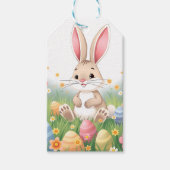 Cute Cartoon Easter Bunny Cadeaulabel (Voorkant)