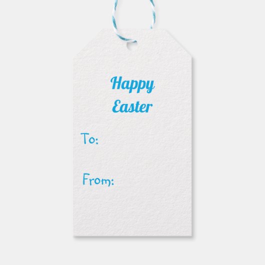 Cute Cartoon Easter Bunny Cadeaulabel (Achterkant)