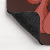 Cute cartoon eekhoorn met een pinda muismat (Hoek)