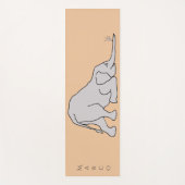 Cute Cartoon Elephant and Mouse Yoga Poses Cute Yogamat (Voorkant)