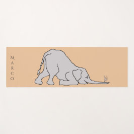 Cute Cartoon Elephant and Mouse Yoga Poses Cute Yogamat