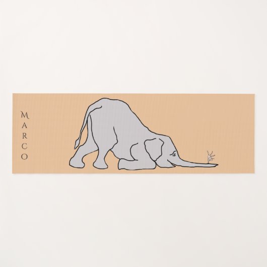 Cute Cartoon Elephant and Mouse Yoga Poses Cute Yogamat (Voorkant (horizontaal))