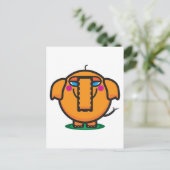 Cute Cartoon Elephant Briefkaart (Staand voorkant)