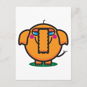 Cute Cartoon Elephant Briefkaart