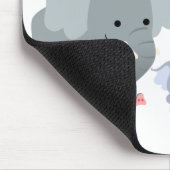 Cute Cartoon Elephant Family Mousepad Muismat (Hoek)